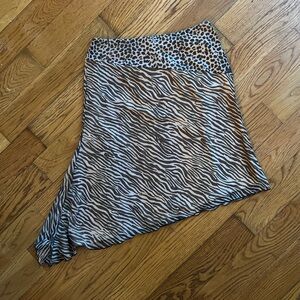 Princess Polly Animal Print Asymmetrical Skirt